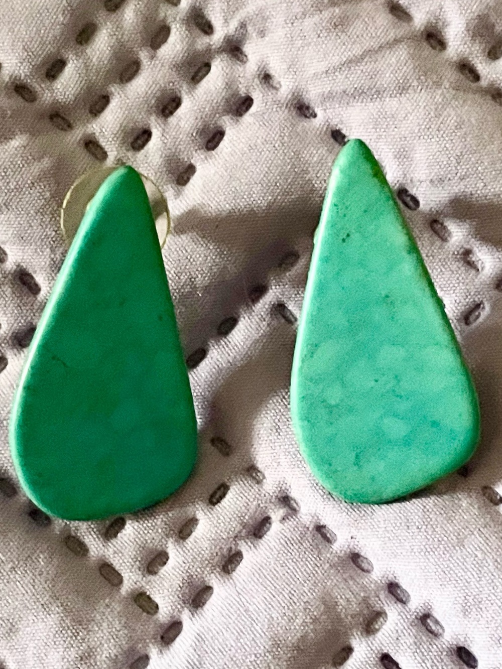 Turquoise Teardrop Stone Stud Earrings